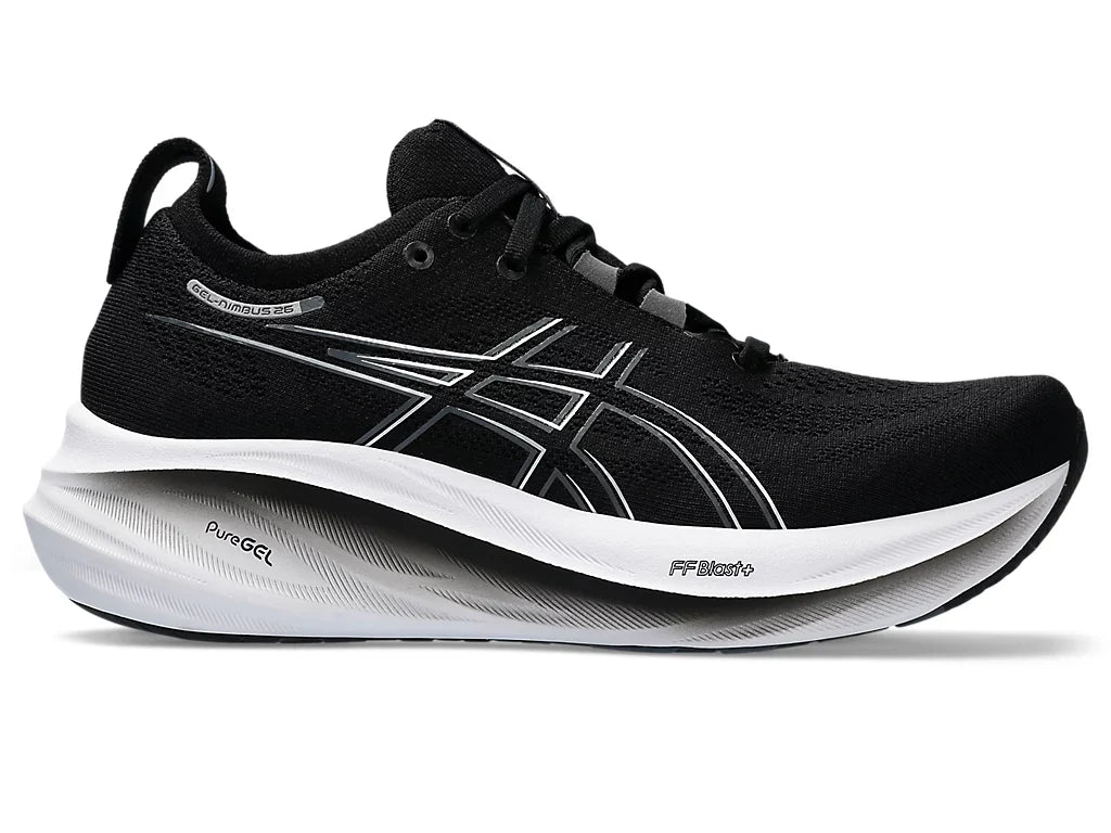 Asics Womens Gel Nimbus 26- Black/Graphite Grey (1012B601-001)